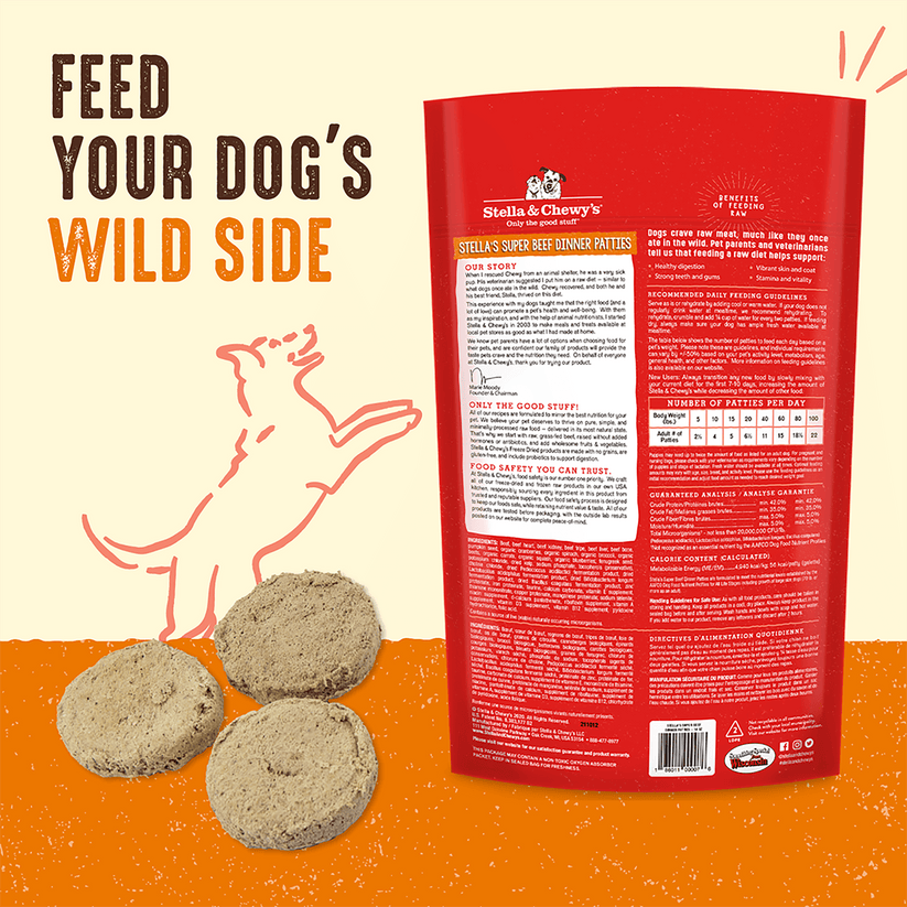 Stella & Chewy's Dog FD Stella's Super Beef Patties
