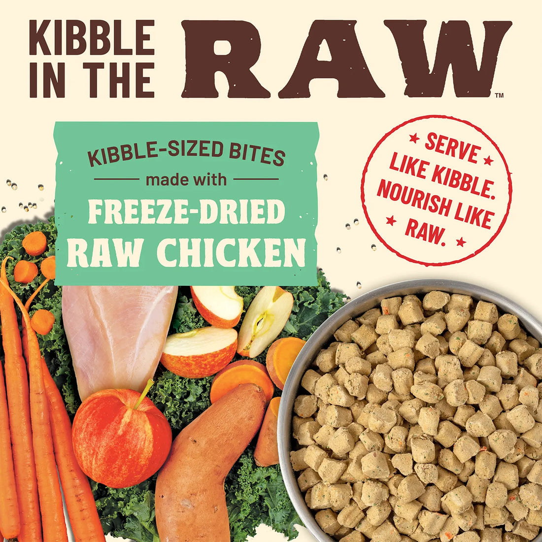 Primal Canine Chicken Kibble in the Raw