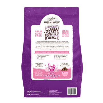 Stella & Chewy's Cat Kibble - Raw Coated Cage Free Chicken Recipe for Kittens