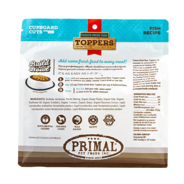 Primal Fish Cupboard Cuts Freeze-Dried Topper 18oz