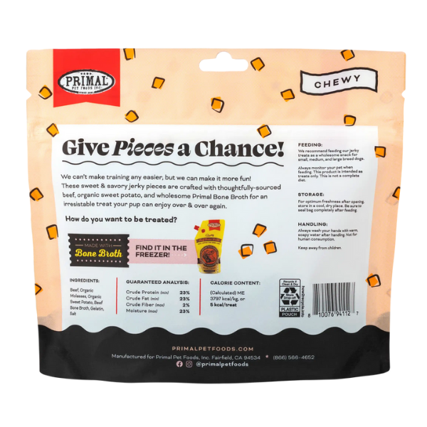 Primal Give Pieces A Chance Beef with Broth Jerky Treat 4oz